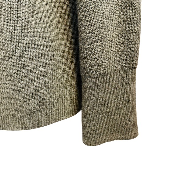 Lululemon Merino Wool-Blend Ribbed Crewneck Sweater Heathered Nomad Green Size 6 - Picture 11 of 12